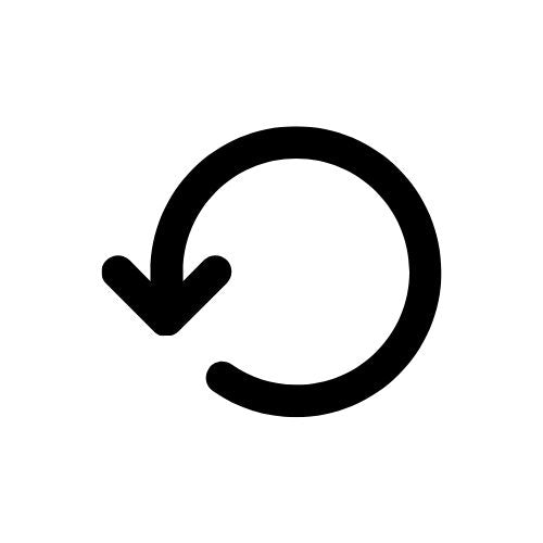 Icona con freccia circolare che simboleggia resi o politica di cambio facile.